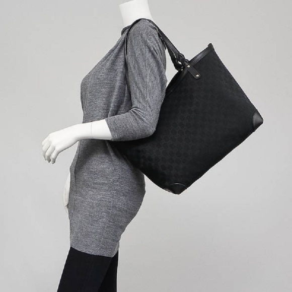 Gucci Black Canvas Craft Tote - Picture 2 of 8